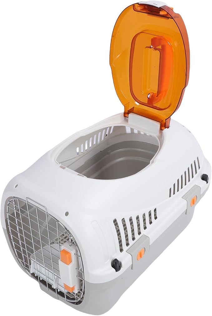 Hard Shell Plastic Pet Airline Crate, Travel Carrier for Cats and Dogs, Backpack Design Carrier with Secure Space, Meets Airline Regulations, Ideal for Outdoors Trip
