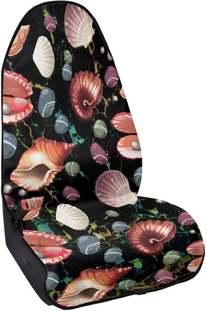 Coldinair Ocean Shell Towel Seat Covers for Cars,SUVs,Trucks,Waterproof Sweating Car Front Seat Protector Cover Universal Fit