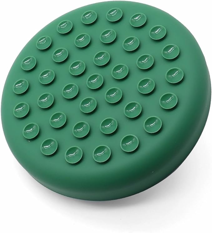 Slow Feeder Dog Bowl, 7.8 x 7.8 inches, Silicone Pet Puzzle Bowl with Suction Base, Foldable (Green)