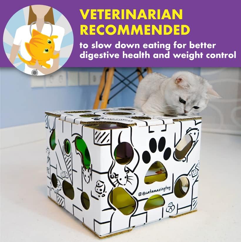 Cat Amazing Sliders – Puzzle Toy for Indoor Cats – Treat Box Interactive Maze – Enrichment Feeder – Best Cat Toy Ever! - Image 5