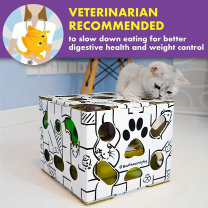 Cat Amazing Sliders – Puzzle Toy for Indoor Cats – Treat Box Interactive Maze – Enrichment Feeder – Best Cat Toy Ever! - Image 5