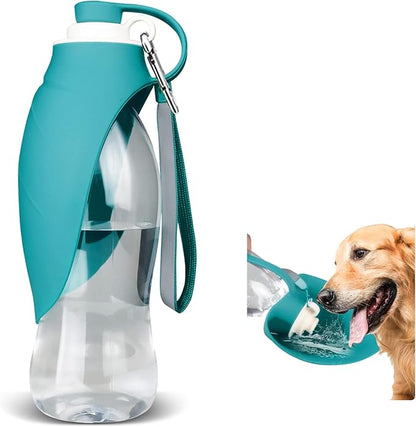 TIOVERY Dog Water Bottle for Walking, Pet Water Dispenser Feeder Container Portable with Drinking Cup Bowl Outdoor Hiking, Travel for Puppy, Cats, Hamsters, Rabbits and Other Small Animals 20 OZ
