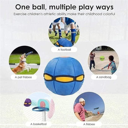 UFO Magic Ball,Portable Glowing Flying Toys Creative Fly Saucer Stomp Magic Balls,Decompression Flying Flat Throw Disc Balls Toy for Childrens Outdoor Sports Kids Gift
