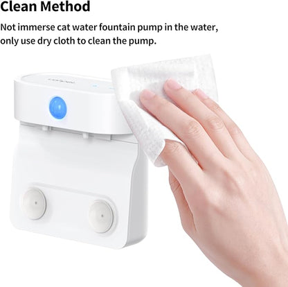 uahpet Replacment Pump for Stainless Steel Pet Water Fountain Pro (with water level window version)
