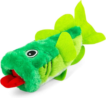 Jeffers Pet Big Mouth Bass Dog Toy, 9" – Plush Fish Toy for Dogs, Chew, Fetch, Toss, Snuggle, Interactive Play, Funny, Stocking Stuffer, Squeaky, Cute, Soft, Durable, Indoor, Outdoor