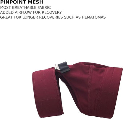 No Flap Ear Wrap (Red Pinpoint Mesh, Large)