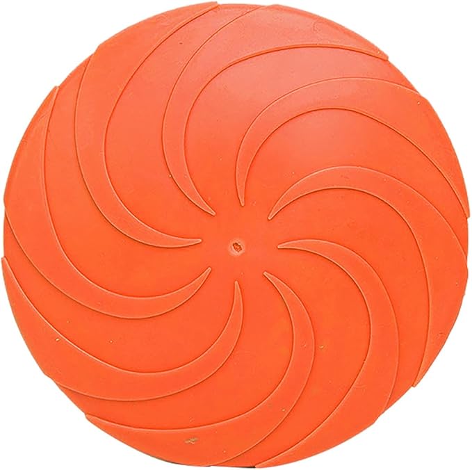 Aislor Durable Dog Toy for Outdoor Playtime Pet Flying Disc Interactive Dogs Toy for Chewing and Healthy Activity Orange 21.5cm