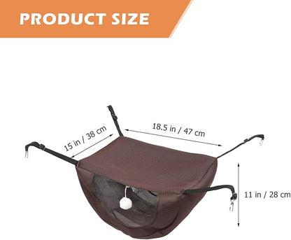 Toyvian Breathable Cat Hammock Bed Mesh Hanging Nest Small Pet Sleeping Bed Washable Summer Cooling Cat Cage Hammock
