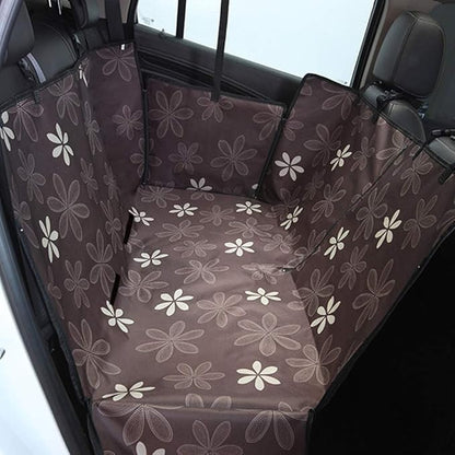 Dog Car Seat Cover - Heavy Duty Dog Hammock with Side Flaps - Waterproof/Scratch Proof/Nonslip Padded Pet Seat Cover - Universal fits All Cars