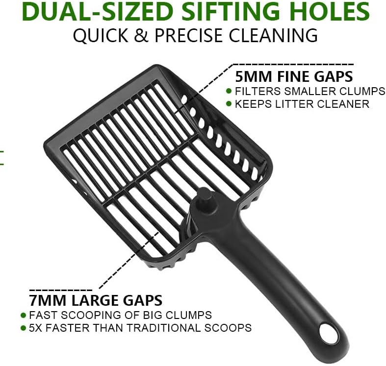 [2026 Version XXL Large Pooper Scooper, Heavy Duty Cat Litter Scooper with Holder Cat Scooper for Litter Box Kitty Litter Scoop,Perfect for Cat Litter Box Cleaning - Image 5