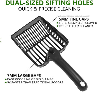 [2026 Version XXL Large Pooper Scooper, Heavy Duty Cat Litter Scooper with Holder Cat Scooper for Litter Box Kitty Litter Scoop,Perfect for Cat Litter Box Cleaning - Image 5