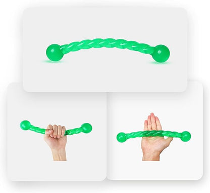 Ycozy Dog Chew Toys 11'' Long for Small/Medium Dogs Aggressive Chewers, Rubber Puppy Dog Rope Toys Knot Dental Teething Toys Almost Indestructible Washable