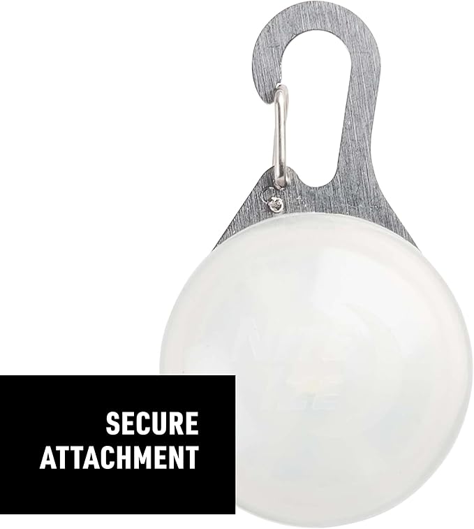 Nite Ize SpotLit Rechargeable Collar Light - Disc-O Tech - Clip-On Pet Accessory for Nighttime Visibility - Color-Changing LED - Stainless Steel Carabiner Clip - Weather-Resistant