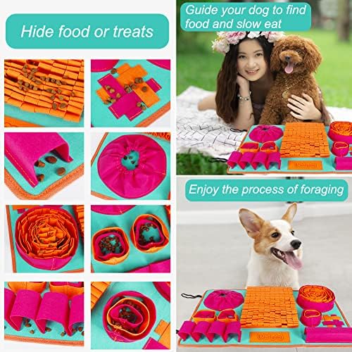 Vivifying Snuffle Mat for Dogs, Interactive Dog Enrichment Toys for Small Dogs and Cats Slow Eating and Keep Busy, Sniff Mat for Boredom and Mental Stimulation - Image 6
