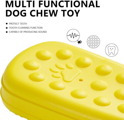 MECOOL Dog Toy 2PCS Unbreakable Slippers Squeaky Dog Toys for Teehing Chewing Size for Medium and Samll Breeds,Yellow and Green
