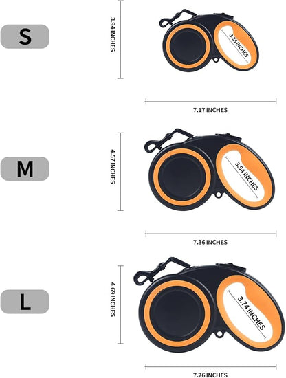 16 Ft Retractable Dog Leash, 360° Tangle-Free Heavy Duty Great Leashs for Dog up to 66lbs with Anti-Slip Handle, Dog Walking Leash for Medium 66lbs Dogs (Black,M)