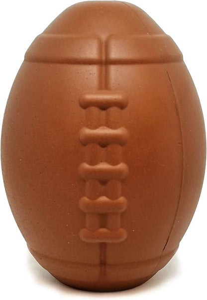 SodaPup MuttsKickButt Football – Durable Dog Treat Dispenser & Chew Toy Made in USA from Non-Toxic, Pet Safe, Food Safe Natural Rubber for Mental Stimulation, Problem Chewing, Calming Nerves & More