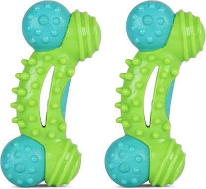 Arm & Hammer for Pets Nubbies Duality Bone Dental Dog Toy| Best Chew Toy for Moderate Chewers | Helps Reduce Plaque & Tartar | Green Apple Flavor Baking Soda (Pack of 2)