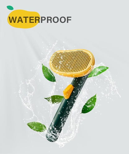 Cat Brush for Shedding, Mango Cat Brushes with Gentle Bristles and Release Button, Gentle Self Cleaning Pet Brush for Indoor Cats and Dogs Daily Grooming Tool During Shedding Season