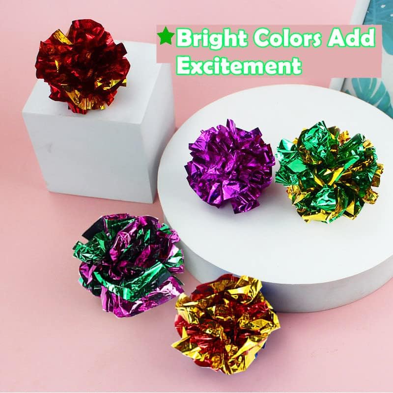 Original Mylar Crinkle Balls Cat Toys - 24 Pack - Image 4