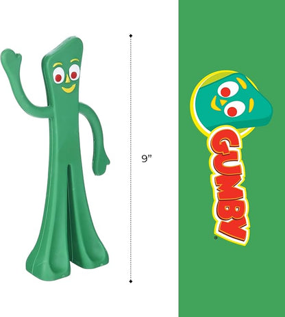 Multipet Gumby Latex Dog Toy - Squeaky Toy for All Dogs - Easy-to-Clean Dog Squeaky Toys - for Cuddling, Chewing & Playing - Cute Pet Toy (9", Green)