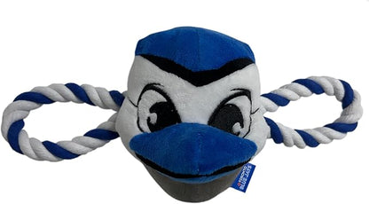 Pets First MLB Toronto Blue Jays Nylon Mascot Dog Toy with Tough Dog Ropes & Inner Squeaker in Bright Team Colors