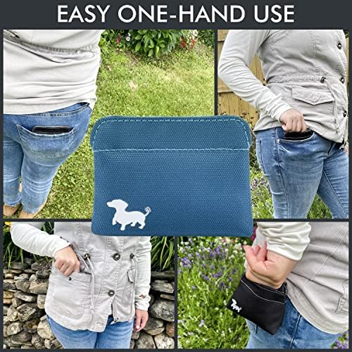 Pocket Sized Dog Treat Pouch - Treat Pouches for Pet Training - Dog Treat Pouch with Magnetic Closure - Dog Walking Treat Bag for Dog Training - Turquoise - Image 4