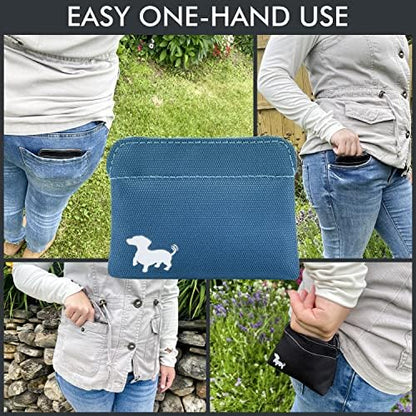 Pocket Sized Dog Treat Pouch - Treat Pouches for Pet Training - Dog Treat Pouch with Magnetic Closure - Dog Walking Treat Bag for Dog Training - Turquoise - Image 4