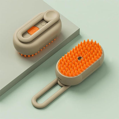 Cat Steam Brush, 4 in 1 Steam Cat Brush, Anti-Static Cats Steamer Brushes for Shedding & Grooming, 4 in 1 Pet Grooming Comb