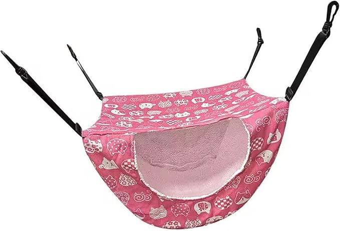 Adjustable Hanging Bed for Pet Cats Machine Washable Resting Hammock with Stable Rope for Cage Cats Tree