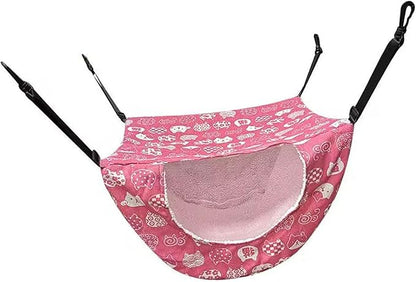 Adjustable Hanging Bed for Pet Cats Machine Washable Resting Hammock with Stable Rope for Cage Cats Tree