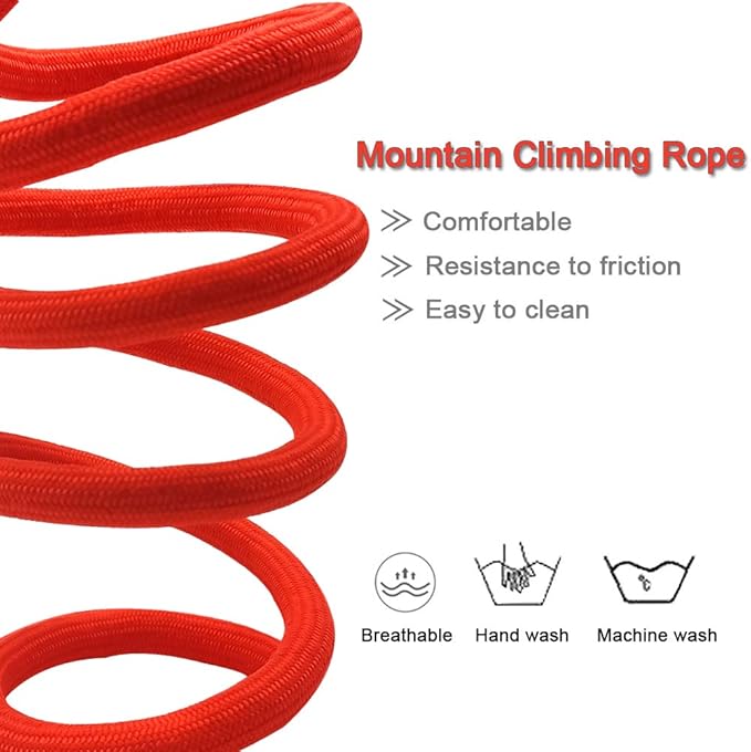 MayPaw 4/6 /8/10 FT Dog Leash, Classic Solid Colors, Strong Nylon Rope Dog Leash Reinforced with Leather Tailor Connection Heavy Duty Silver Clasp (red, 10ft*1/2")
