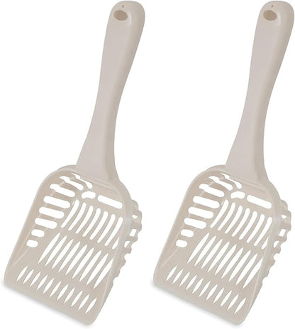 Petmate Litter Scoop for Cats,Jumbo Size,Bleached Linen,(Pack of 2)