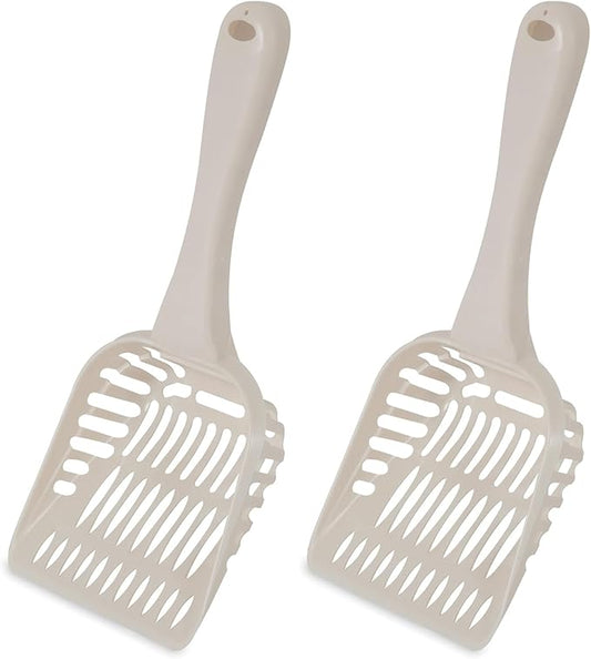 Petmate Litter Scoop for Cats,Jumbo Size,Bleached Linen,(Pack of 2)