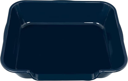 2 Pack Extra Large Dog Litter Box Pan Tray (ABS Material), Low Entry Jumbo Senior Litter Boxes for Multiple Kitten Big Cats, Pet Safe Indoor Dog Potty (Dark Blue, 24" L x 21" W)