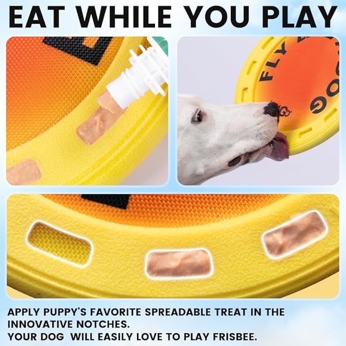HOWGO Flyer Dog Toy, Dog Flying Disc, Flyer Dog Toy, Best for Flight, Lightweight, Durable and Water Resistant, 9.84'' (Green)