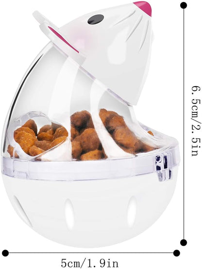 Legendog Cat Slow Feeder Food Ball - Mice Tumbler Shaped Pet Treat Toy for Cats