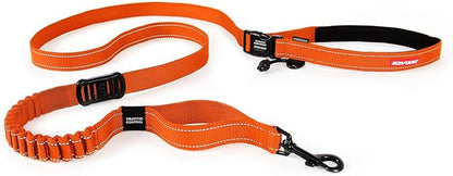 EzyDog Road Runner Hands Free Dog Leash – Waist Leash for Dog Walking, Jogging and Running with Zero Shock Bungee, Reflective Stitching, and Adjustable Waist (Orange)