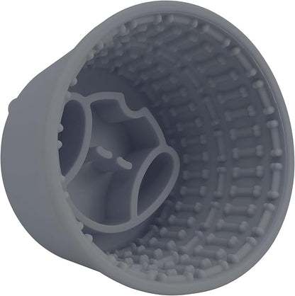 Slow Feeder Bucket, Dog Feeding Bucket, Dog Lick Bowl, Dog Lick Pad with Anti Skid Suction Cup Large Volume Slow Feeder Dog Bowl Portable Slow Feeder Dog Bowl Suitable for Dogs (Blue-Gray)