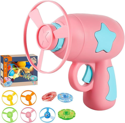 Cat Fetch Toy, 2026 Interactive Light-Up Flying Disc Launcher & Fetch Toy for Cats, Cat Toy Propeller Launcher for Training & Hunting (B) by Unknown