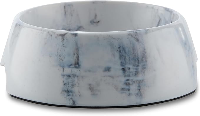 Marble Print Melamine Dog and Cat Food and Water Bowl, Non Skid Base, Anti-Slip Pet Feeder Bowls (5.4 Ounce, 13.5 Ounce,27 Ounce)