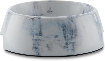Marble Print Melamine Dog and Cat Food and Water Bowl, Non Skid Base, Anti-Slip Pet Feeder Bowls (5.4 Ounce, 13.5 Ounce,27 Ounce)