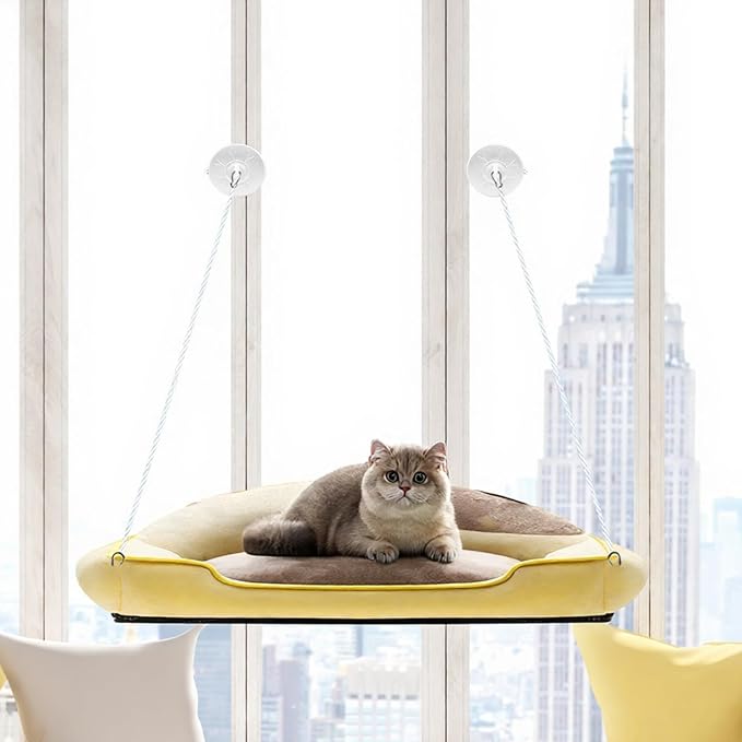 4 PCS Cat Window Perch Suction Cup Strong Cat Window Bed Seat Replacement Suction Cup Perch Powerful Cats Windows Bed Replacement Suckers for Hammock Hanging Pet Supplies Indoors,2 Styles