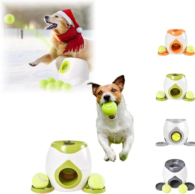 Automatic Ball Launcher for Dogs, Tennis Balls Launchers for Dogs, Interactive Dog Toys Tennis Balls Launcher for Small Dogs, Dog Fetch Ball Thrower for Indoor/Outdoor Playing (B)