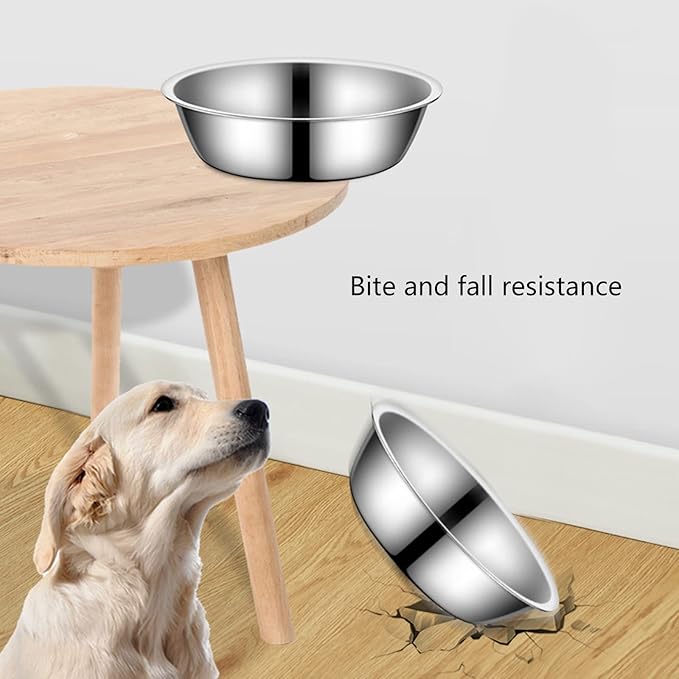 Dog Bowl Large Capacity Dog Bowl Stainless Steel Pet Feeding Bowl Cat and Dog Food Drinking Bowl Metal Feeding Bowl