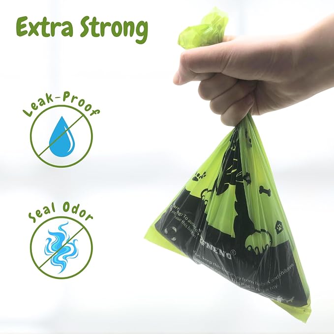 Dog Poop Biodegradable Bags One Biig Roll (600 ct.) Eco-friendly Doggy Poop Bags Pet Waste Pickup Bag Degradable Cat Waste Disposal Bags (1 Roll, 600 Bags)