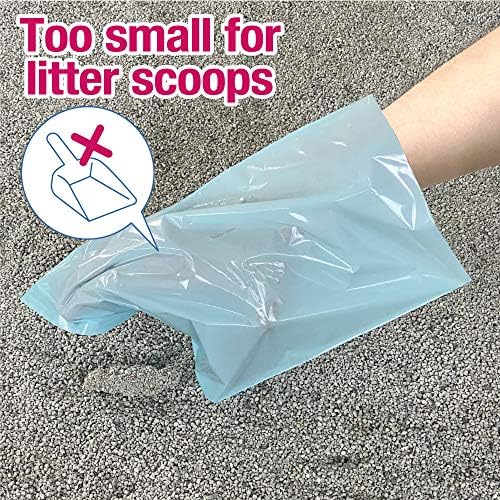 BOS Amazing Odor Sealing Cat Waste Bags - Durable and Unscented [Size: XS, Color: Light Blue] (200 count, Pack of 2) (400Bags) ★Too Small to get a Litter Scoop Inside! - Image 3