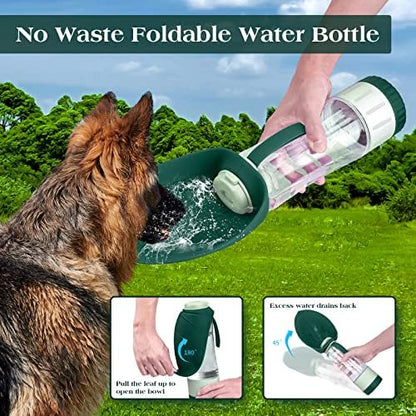 TIOVERY Dog Water Bottle Dispenser for Walking, Pet Water Feeder Container Portable with Drinking Cup Bowl Outdoor Hiking, Travel 20OZ Large Green - Image 5