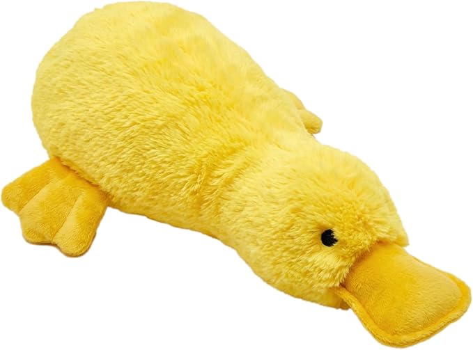 Pet Lou 15 Inch Platypus Plush Dog Chew Toy with Squeakers & Crinkle Paper, Durable Super-Soft Stuffed Promo Dog Toy for Interactive Fetch & Play