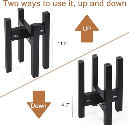 Elevated Dog Bowl Stand,Adjustable Dogs Food Stand for 8”-11” Bowls,Single DogBowl Holder 14” Tall for Large Dogs Black